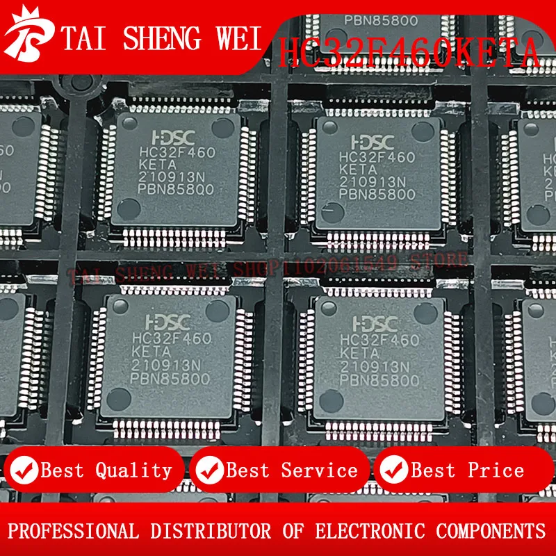 Микроконтроллер HC32F460 HC32F460KETA HC32F460KETA-LQFP64 LQFP64 IC Chip новый оригинальный, 2 шт.