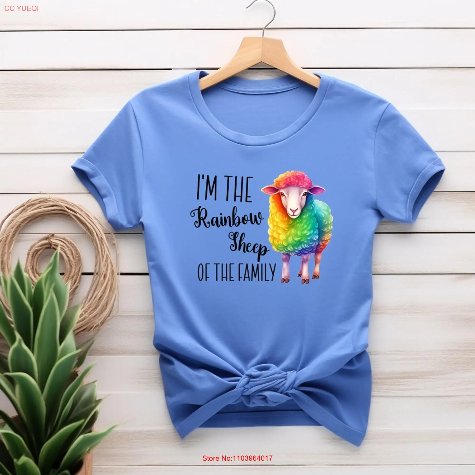 I'm the rainbow sheep of family T Shirt Funny LGBT Colorful Pride Trans Gay Awareness long or short sleeves