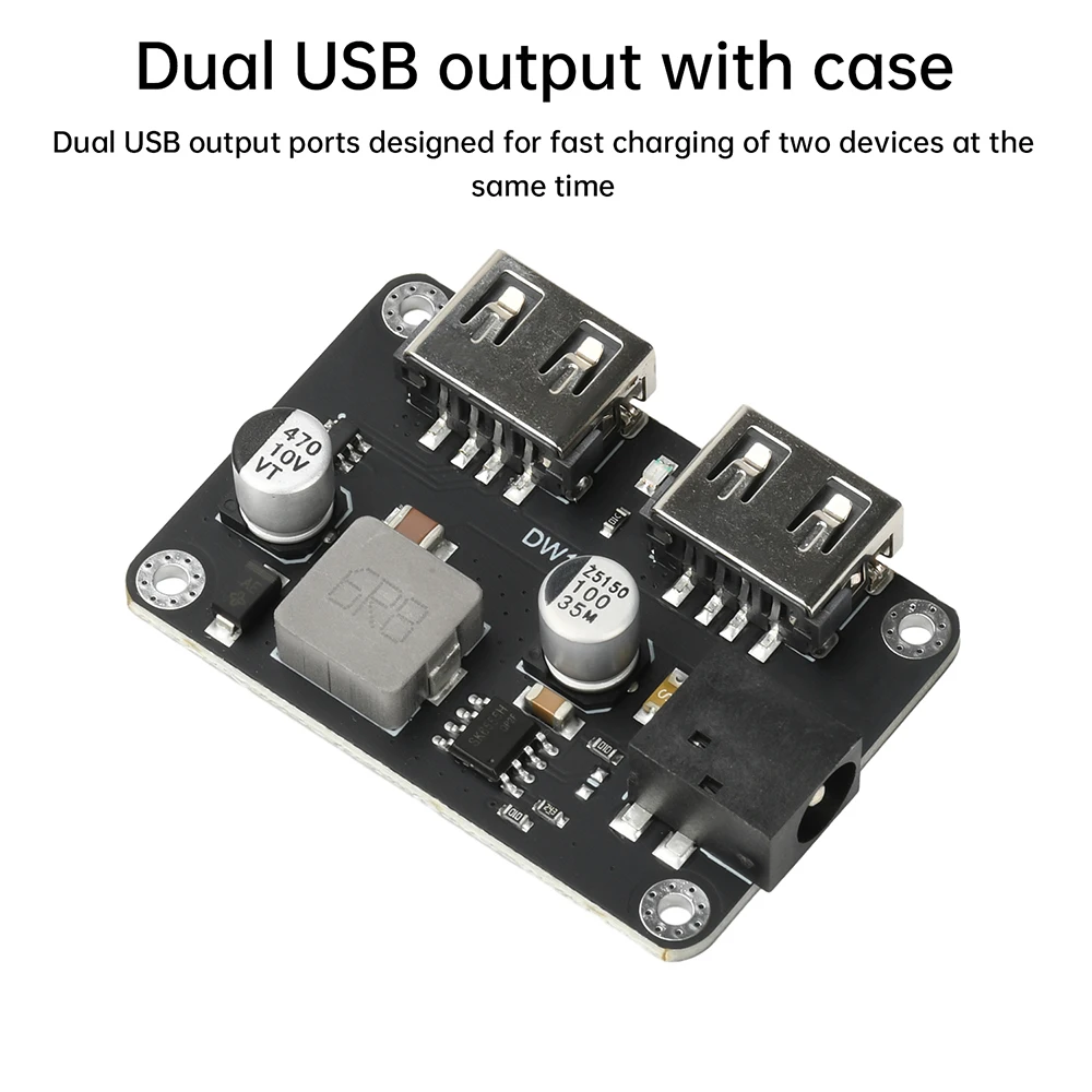 Фото DC 6-30V 9V 12V 24V to 5V 5A Автомобильное зарядное устройство USB с двойным выходом USB понижающий преобразователь DC-DC понижающий модуль зарядки №4