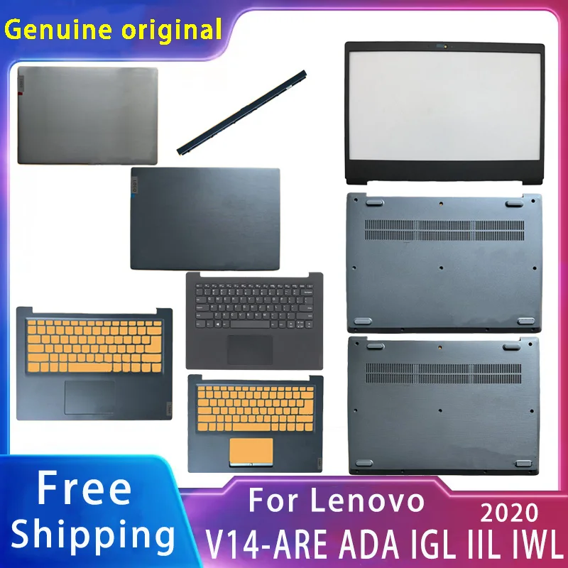 Новинка для Lenovo V14-ARE ADA IGL IIL IWL 2020; Сменные аксессуары для ноутбука, задняя крышка ЖК/Упор для рук/нижняя часть с логотипом 5CB0W44137