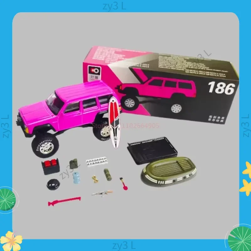 Фото Tuoyi Xcartoys сплав 1/64 Cherokee модель автомобиля игрушечный автомобиль внедорожный флуоресцентный порошок 186 настольная модная коллекция орнамент игрушка Gif №4