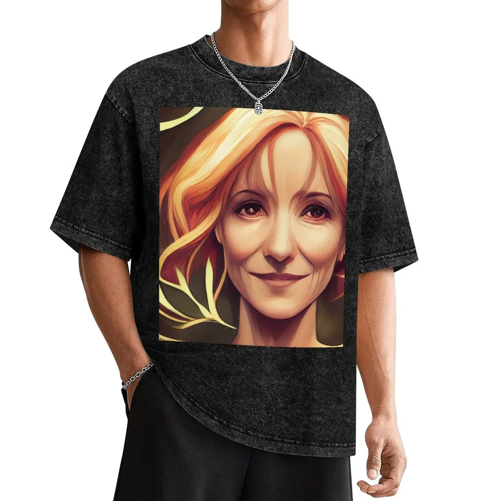 Футболка J K Rowling, мешковатые рубашки, тяжелые мужские футболки, 100 ℅ хлопок