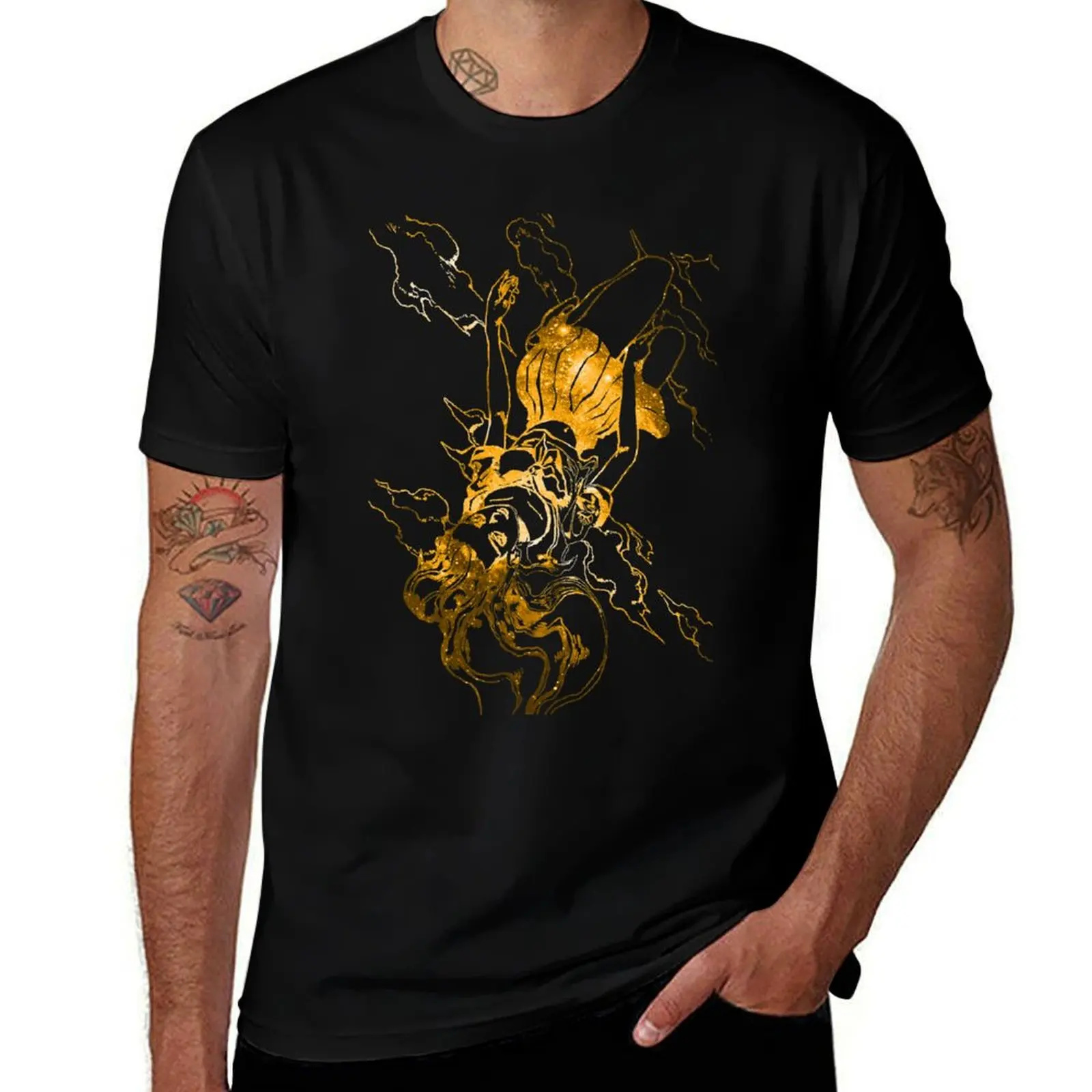 Футболка Golden Love Deluxe, мужская футболка из 100-процентного хлопка, футболка с индивидуальным принтом