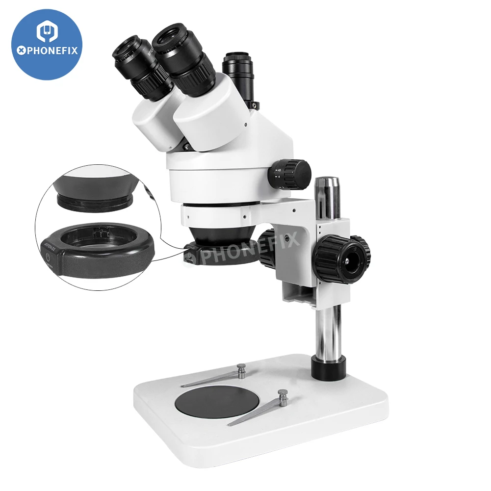 Фото Микроскоп AIFEN D2, 28 дюймов, искусственное кольцо, осветительная лампа для бинокулярного тринокулярного промышленного стереомикроскопа, камера, источник света №2