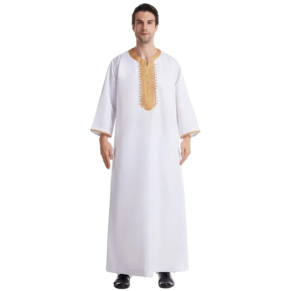 Фото Muslim Men Jubba Islamic Kaftan Long Maxi Robe Dress Thobe Abaya Thoub Mosque Arab Dishdasha Middle East Dubai Pakistani Ramadan №2