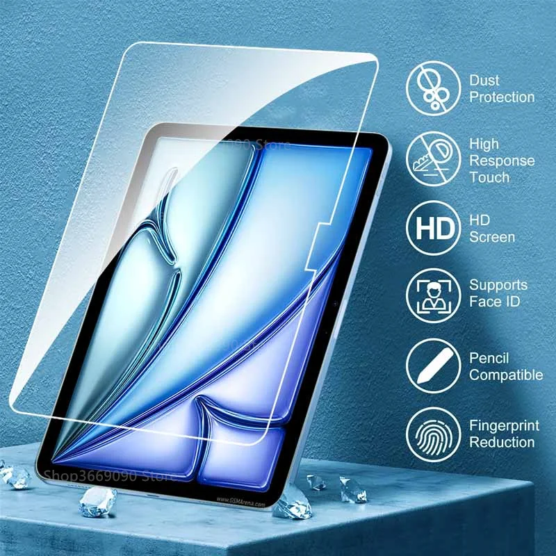 Защита экрана для iPad Air 13-inch Air 6th/4th 5th 6th 7th Generation 2024 iPadPro 11 inch, закаленное стекло для iPad Pro 11 13