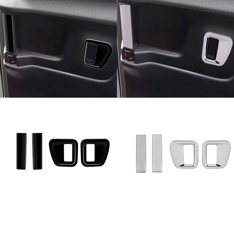 Для Honda N-BOX 2024 2025 ABS углеродное волокно Middel центральная внутренняя дверная ручка чаша крышка накладки наклейки интерьерные аксессуары ca