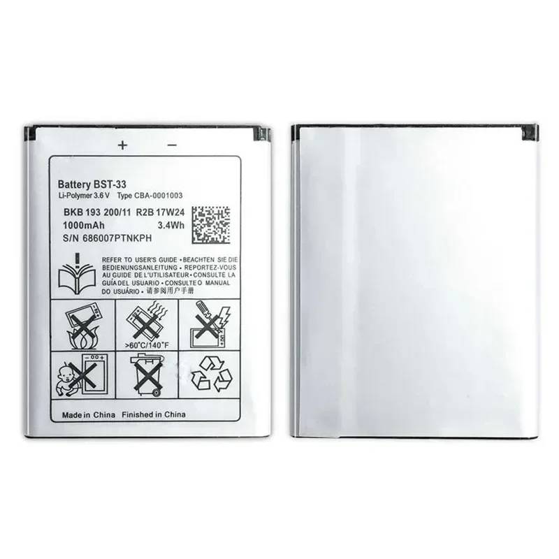 Фото Аккумулятор 3,6 В 1000 мАч BST-33 для Sony Ericsson K530 K550 K630 K660i K790 K790i K800 K800i K810 K810i аккумуляторы для мобильных телефонов №4