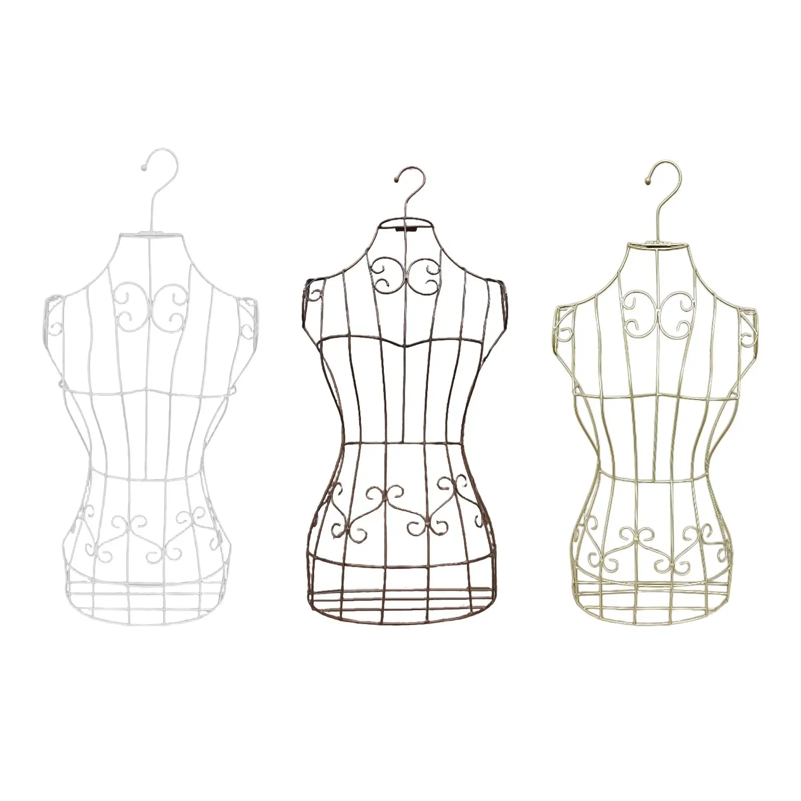 Hanging Half Body Torso Mannequin Support Easy to Use Sturdy Practical Iron Female Mannequin for Sewing Stores Boutique Display