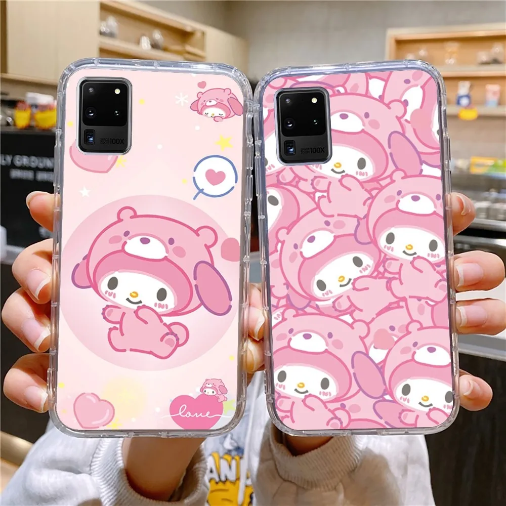 Милый мультяшный чехол M-Melody для телефона Samsung Galaxy A52 A12 A51 S21 Edge S22ULTRA S23 S20LITE Plus, ультрапрозрачный чехол