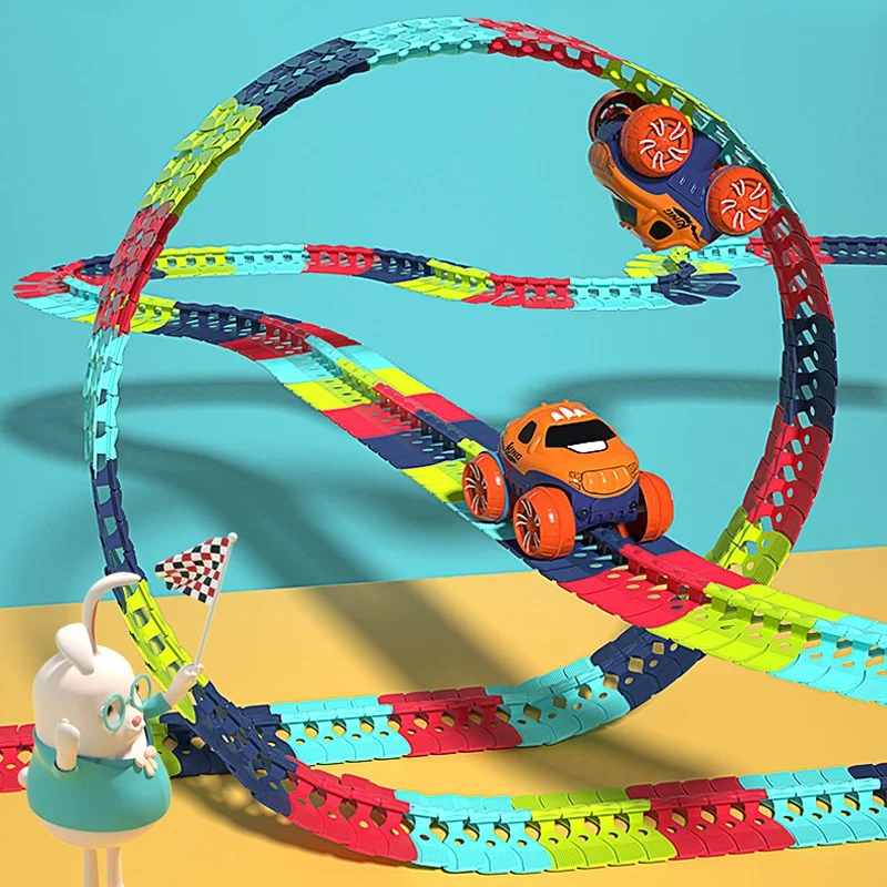 ANTI GRAVITY CAR TRACK Zero Gravity Гибкий набор железнодорожных машин Переменная гибкая антигравитационная сборка Игрушки для железной машины Монтессори