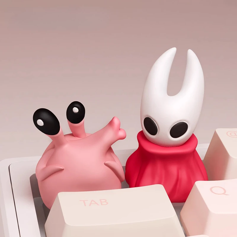 Фото AttackFox Hollow Knight Figure, колпачки для механической клавиатуры, колпачки для клавиш DIY Cross Esc Key Nunu, колпачки для клавиш в стиле аниме, подарки для геймеров №4