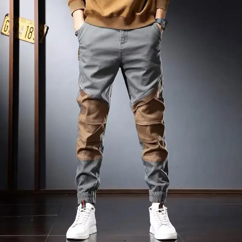 Брюки мужские Y2k Винтажные брюки-карго для мужчин Хлопок Techwear Спандекс Высокое качество Корейский стиль Роскошные новые длинные брюки стандартной посадки