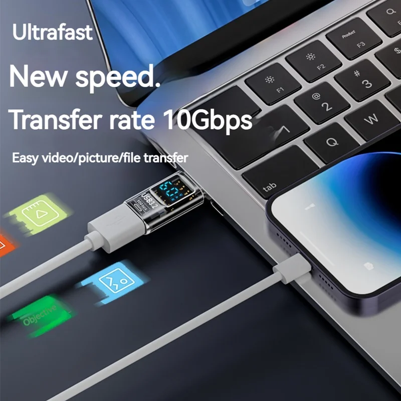 Фото Адаптер питания с USB Type-C на USB, 10 Гбит/с, 36 Вт №4