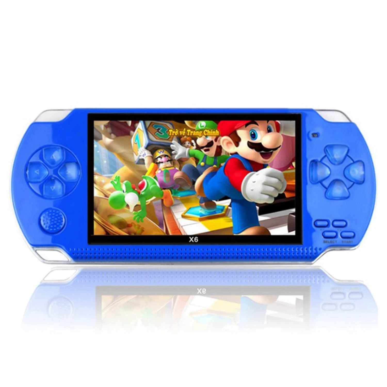 Портативный игровой автомат PSP X6, обновленная версия, 8 ГБ, цветной экран 4 дюйма, 3000+ бесплатных игр