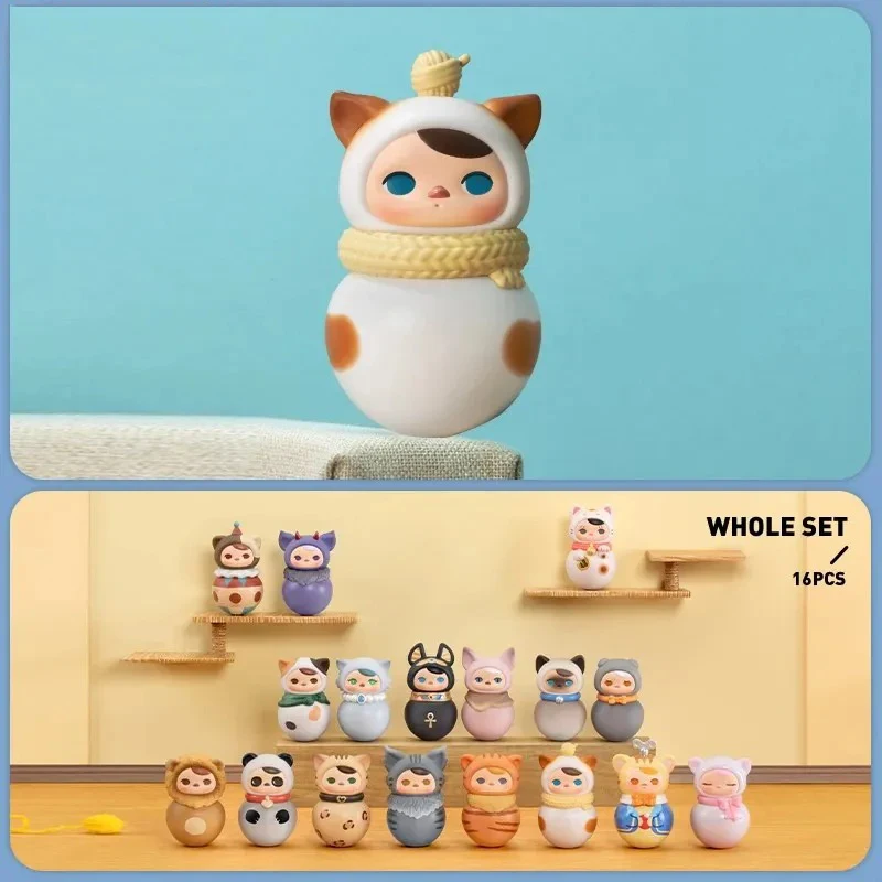 Оригинальная серия PUCKY Roly-Poly Kitty, слепая коробка, игрушки для девочек, фигурка, коробка-сюрприз, кавайная модель, подарок на день рождения