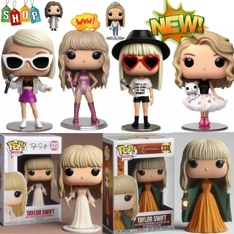 НОВАЯ Статуя Funko Pop Taylor Swift Day, аниме, милое украшение стола, орнамент, идол, модель певца, виниловая кукла, игрушки, рождественские подарки