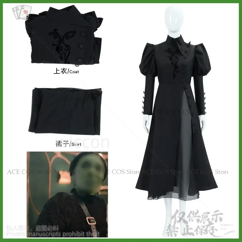 Фото Wicked Косплей Ведьмы Аниме Фильм Эльфаба Готика Одежда Лолита Черное Платье Вечеринка Хэллоуин Рождество Cos Индивидуальные Девушки Женщины №2