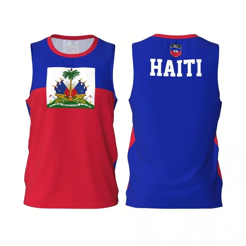 Новое поступление, майка Haiti с 3D принтом для мужчин, модные топы с короткими рукавами 2025 года, летняя уличная футболка, футболки большого размера