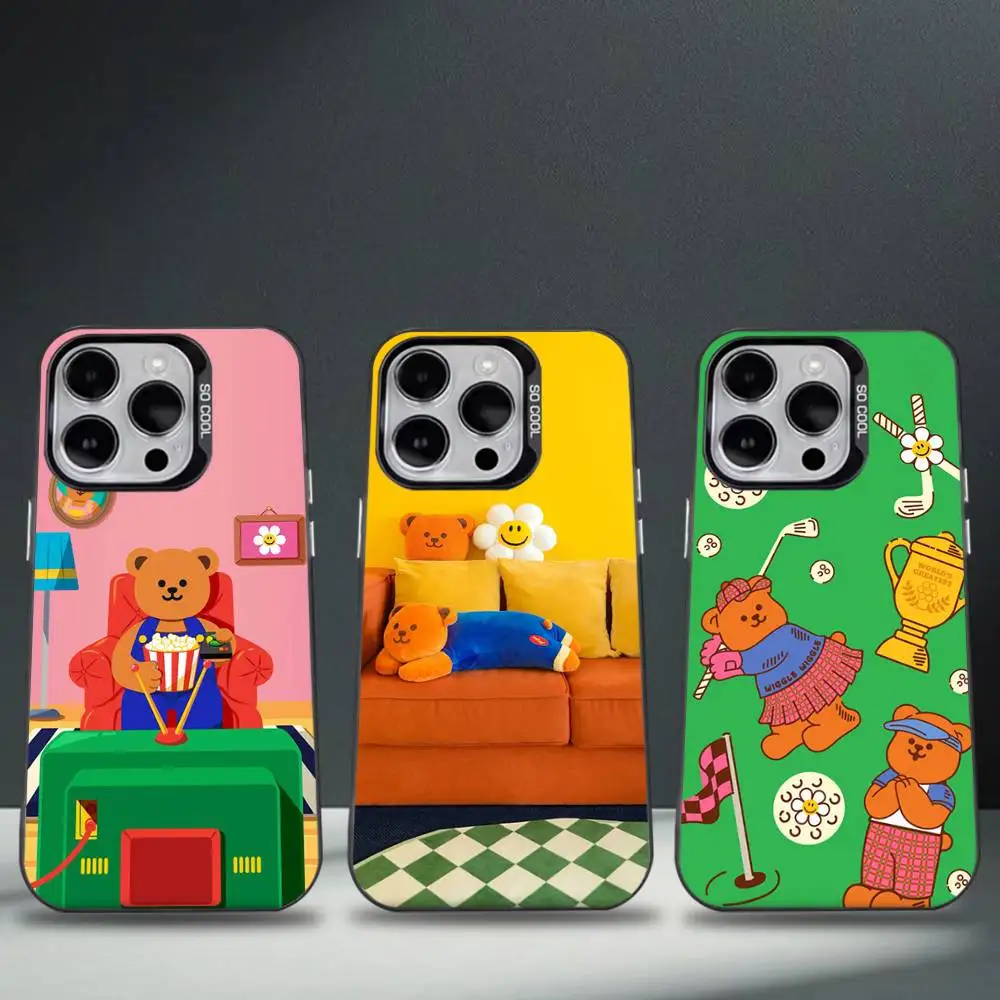 Чехол для телефона W-Wiggle C-Cookie с рисунком для iPhone 16,15,14,13,12,11,8,7,Pro,Max,Plus,Mini,XS,SE Anti Fall Black Matte Hard