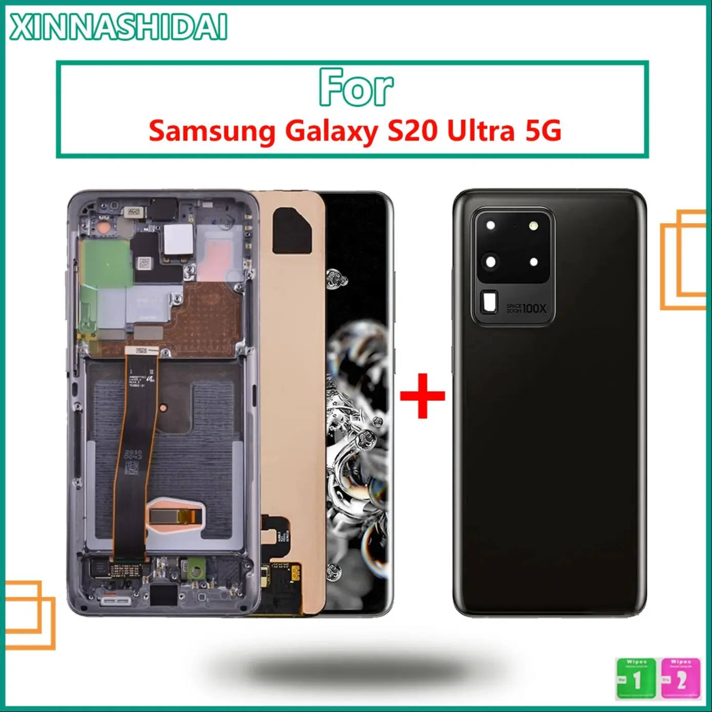 ЖК-дисплей 6,9 дюйма Super OLED для Samsung Galaxy S20 Ultra G988F G988B/DS, сенсорный экран с дигитайзером в сборе, Новинка