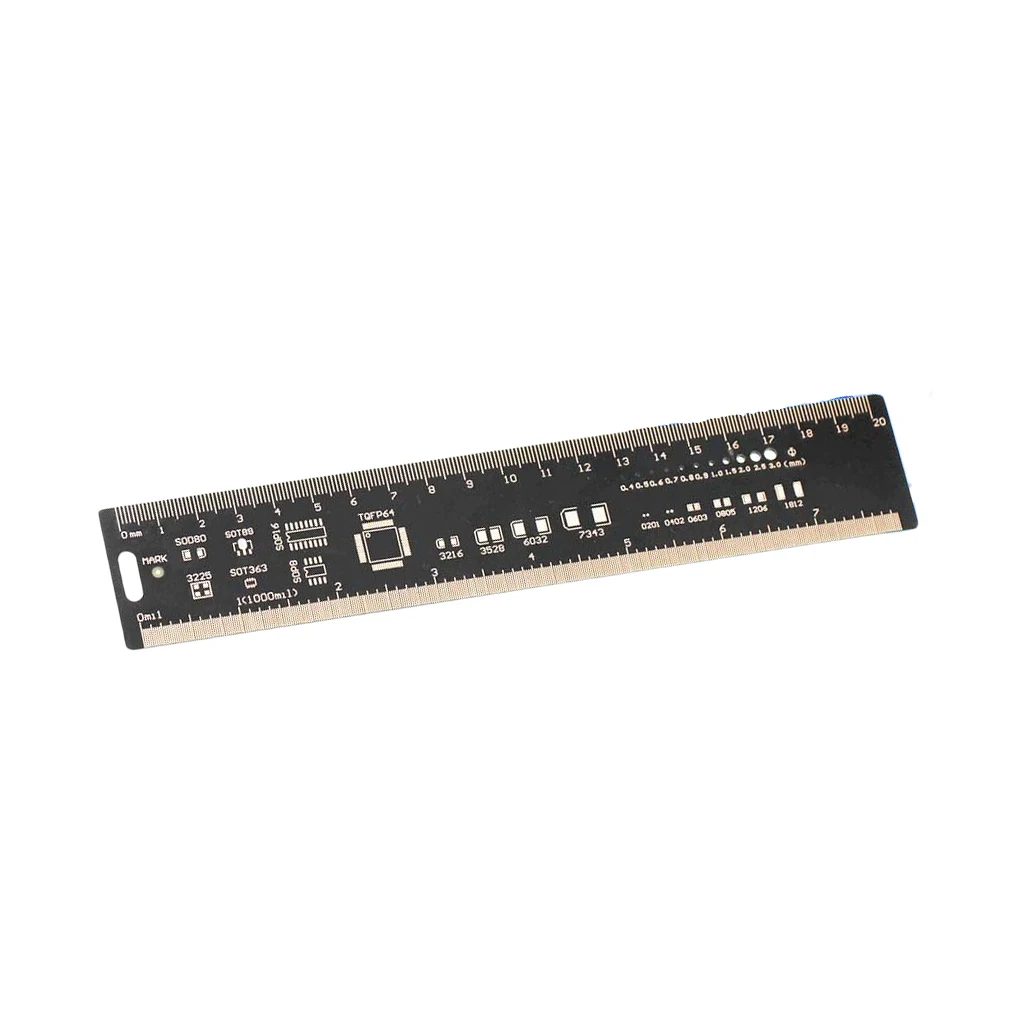 Водонепроницаемая линейка PCB, инструмент для справки, многофункциональные практичные измерительные линейки для электронного инженера Geek Maker, тип 1