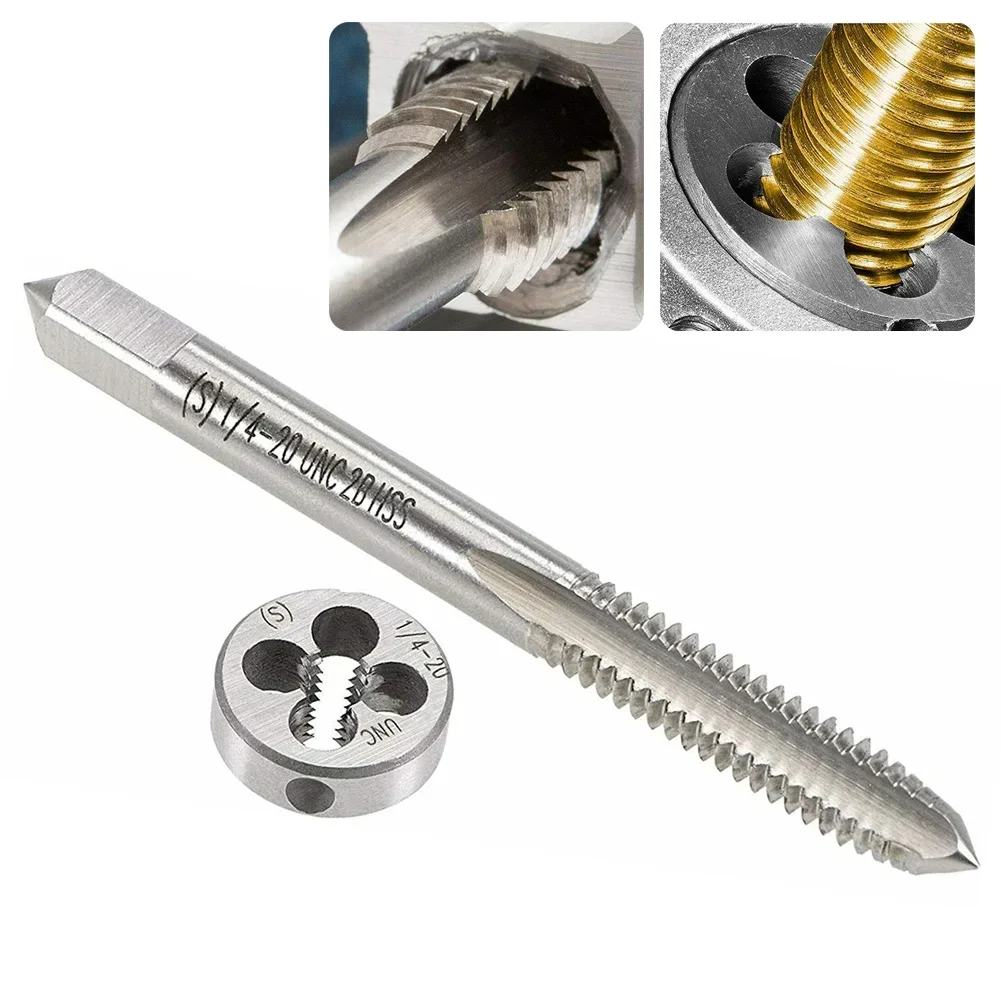 Высококачественный портативный кран Die 1/4-20UNC 1 шт. Die Set HSS высокоскоростная стальная машина для правшей резьбы Метчик 