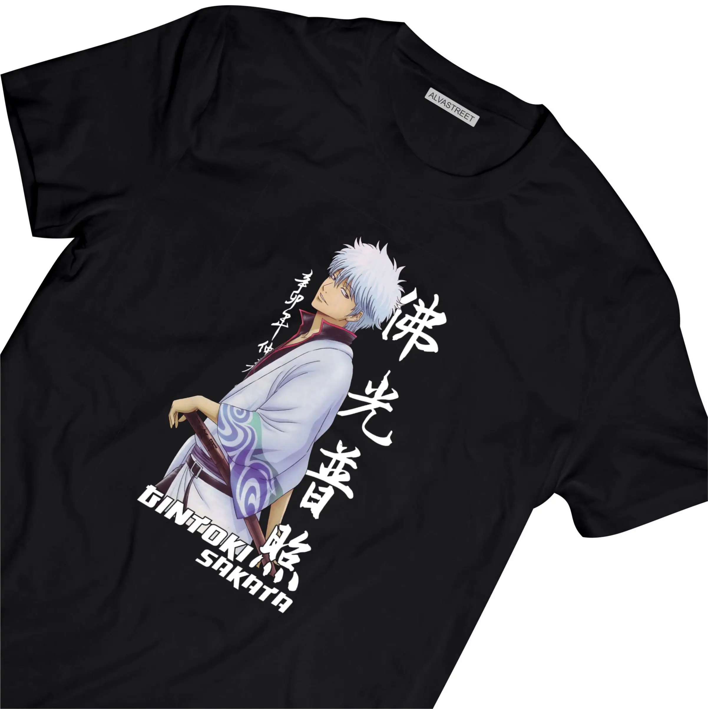 GINTOKI SAKATA BAJU хлопок чесаный 30s унисекс уличная одежда Kaos оверсайз