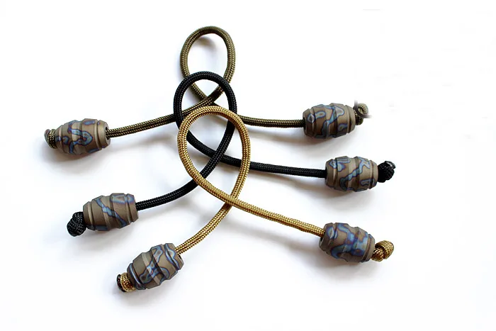 Фото Титановый сплав Finger Begleri Knucklebone Fidget Toy Finger Skill Упражнения Paracord Stress Worry Bead EDC Инструмент №2
