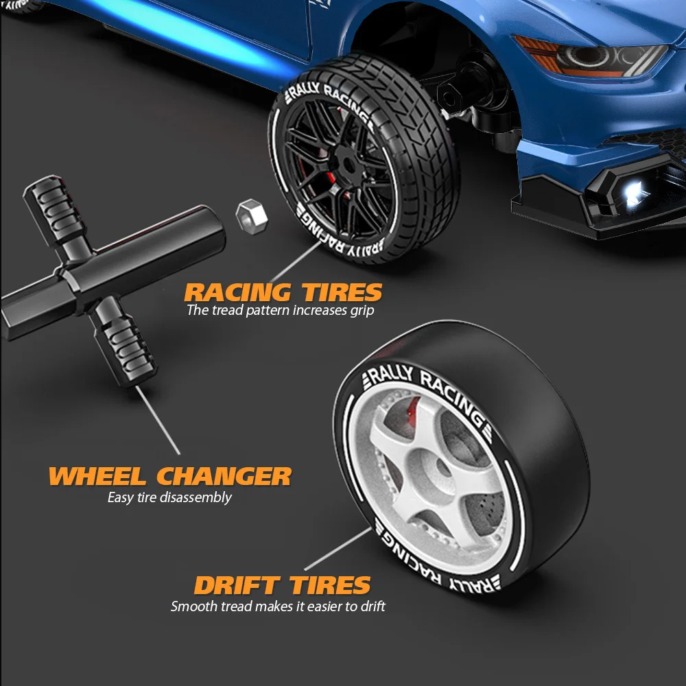 Фото ENOZE 8603 8604 RTR 1/24 2,4G 4WD 30 км/ч Дрифт RC Автомобиль Tesla AE86 Высокоскоростной гоночный светодиодный светильник Модели дорожных транспортных средств Игрушки №4