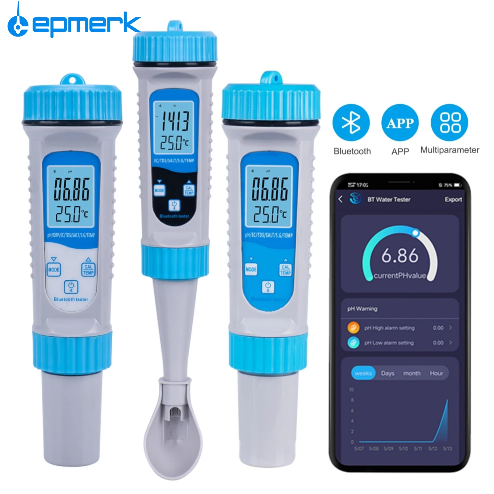 Lepmerk Новый PH/TDS/EC/ORP/солености/S 7 в 1 G/температурный измеритель качества воды, тестер для питьевой воды, аквариумов, PH метр