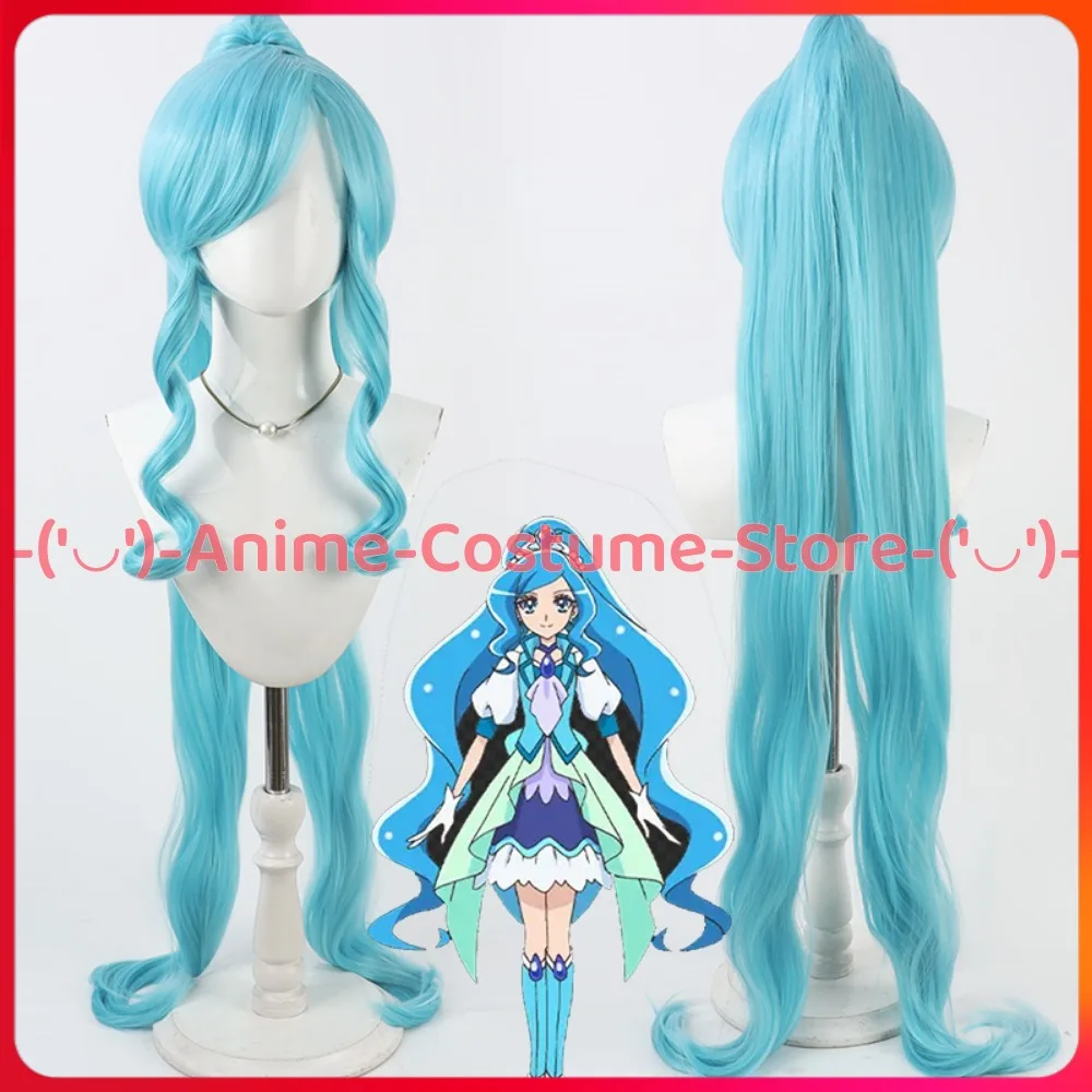 Pretty Cure Healin Chiyu Sawaizumi Косплей Парик Конский хвост Аниме Персонаж Хэллоуин Карнавальный костюм для вечеринки Парики Синтетические волосы