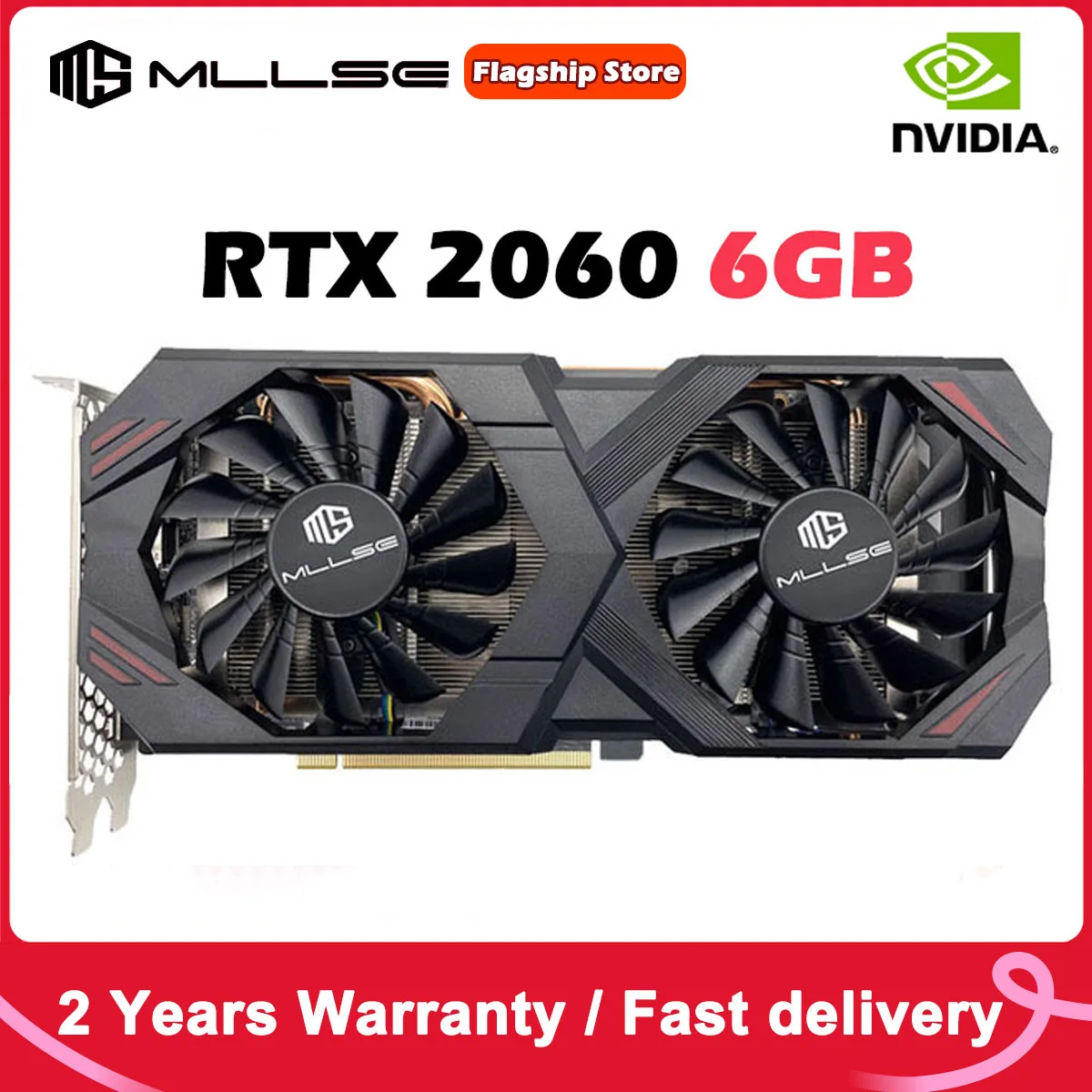 MLLSE 100% Новая графическая карта NVIDIA GeForce RTX 2060 6G GDDR6 2060 бит PCI Express 3,0x16 GPU rtx видеокарта для настольных игр