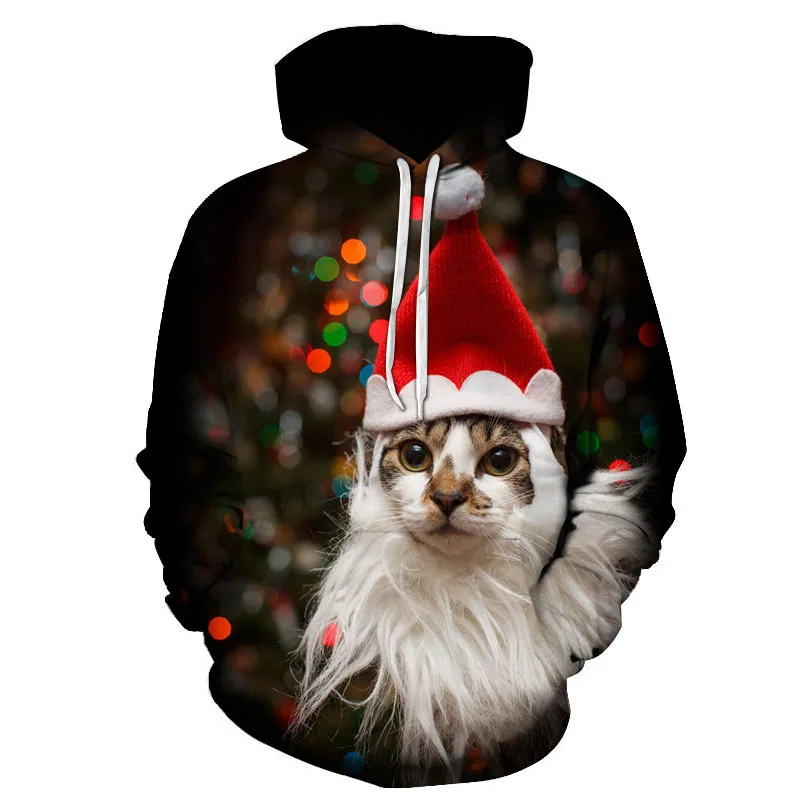 2023-3D, Kasual Lengan, Женский Manusia, Рождественский Manusia Sweatshirt, свитшот, Женский Lucu Kartun, Женская Толстовка