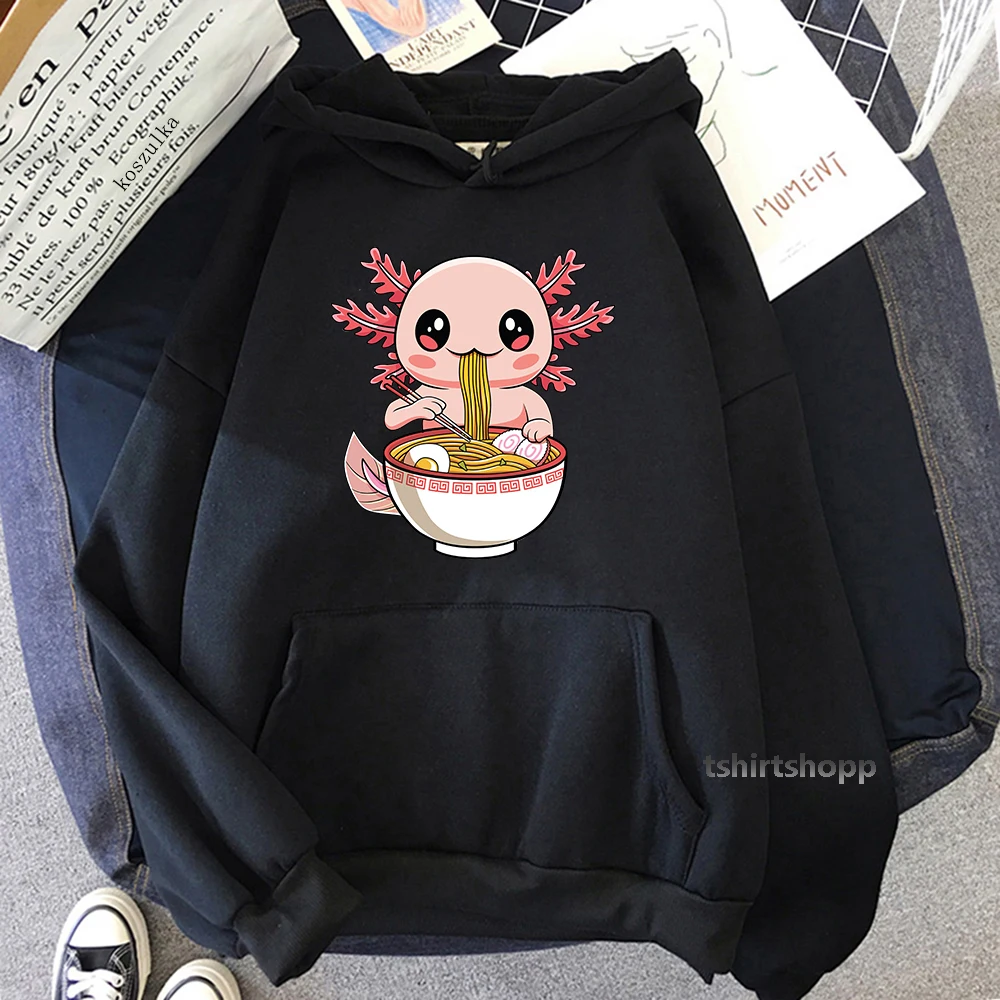 Толстовка с капюшоном для мужчин и женщин, аниме Kekasih Axolotl Lucu Pakaian