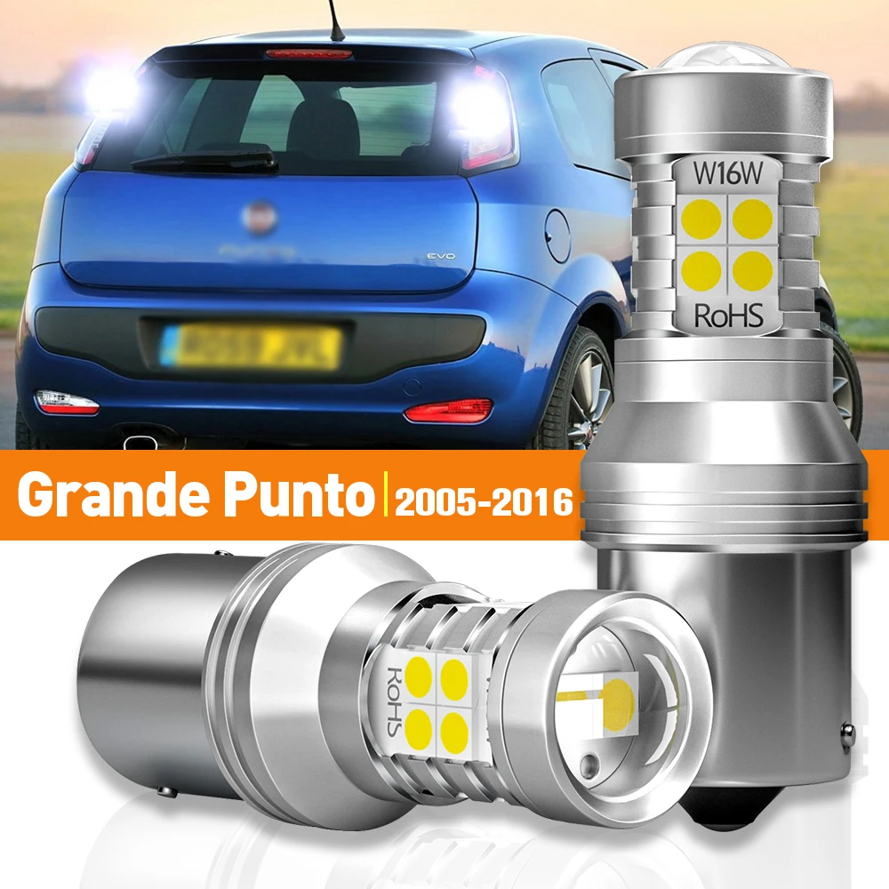 2 шт. светодиодный фонарь заднего хода для Fiat Grande Punto 2005-2016 2006 2007 2008 2009 2010 2011 2012 2013 2014 аксессуары лампа Canbus