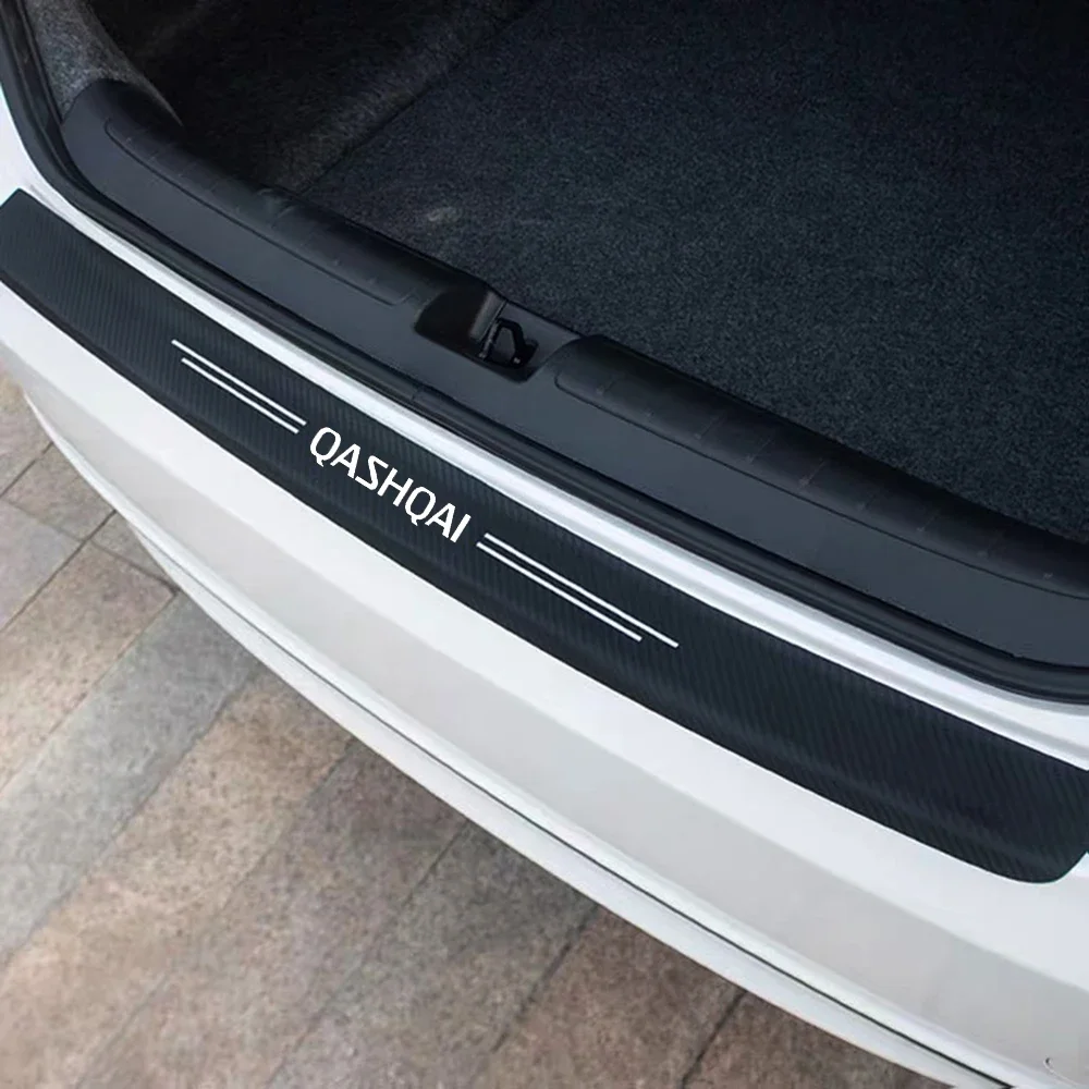 Фото Для NISSAN Qashqai ретарс бар наклейка из углеродного волокна защитная полоса авто порог водонепроницаемая устойчивая к царапинам защитная пленка 4 шт. №2