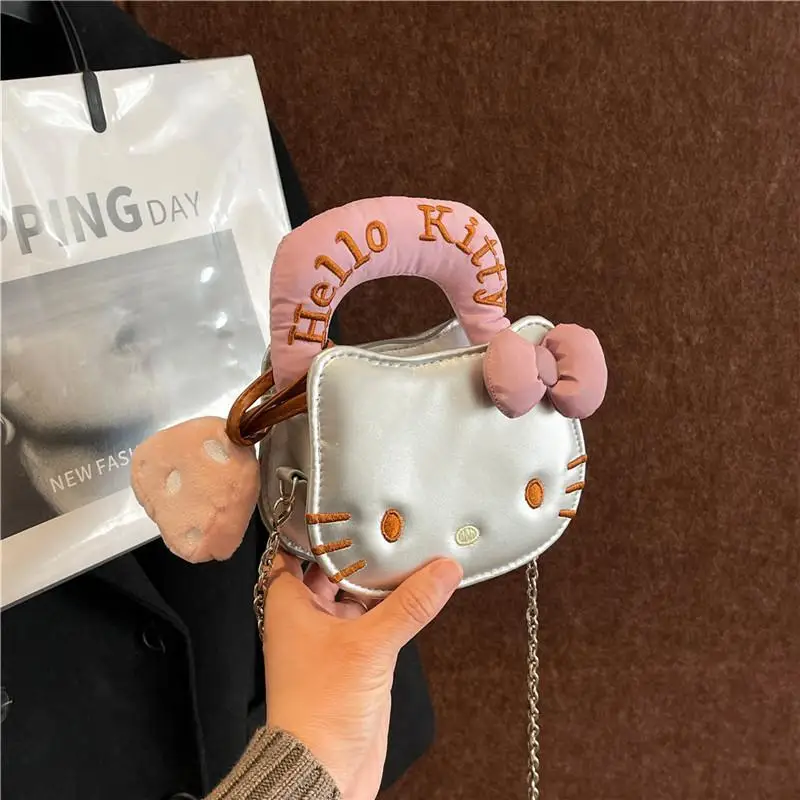 Фото Kawaii Cinnamoroll сумка через плечо Yk2 Sanrio Hello Kitty сумка модная женская сумка из искусственной кожи кошелек сумки для телефона подарок на день рождения для девочки №4