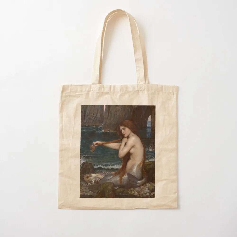 The Mermaid - John William Waterhouse Tote Bag Женские сумки Сумка-тоут на заказ Эко-сумка