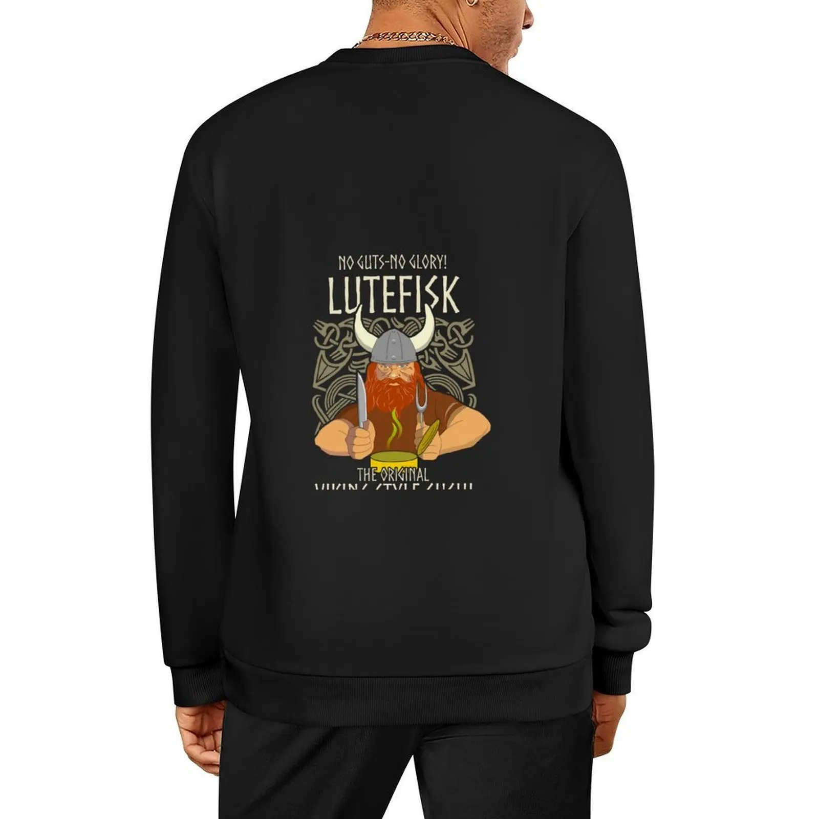 Lutefisk Christmas Fish Original Viking Sushi Забавный пуловер Lutefisk спортивный костюм мужская дизайнерская одежда пуловер