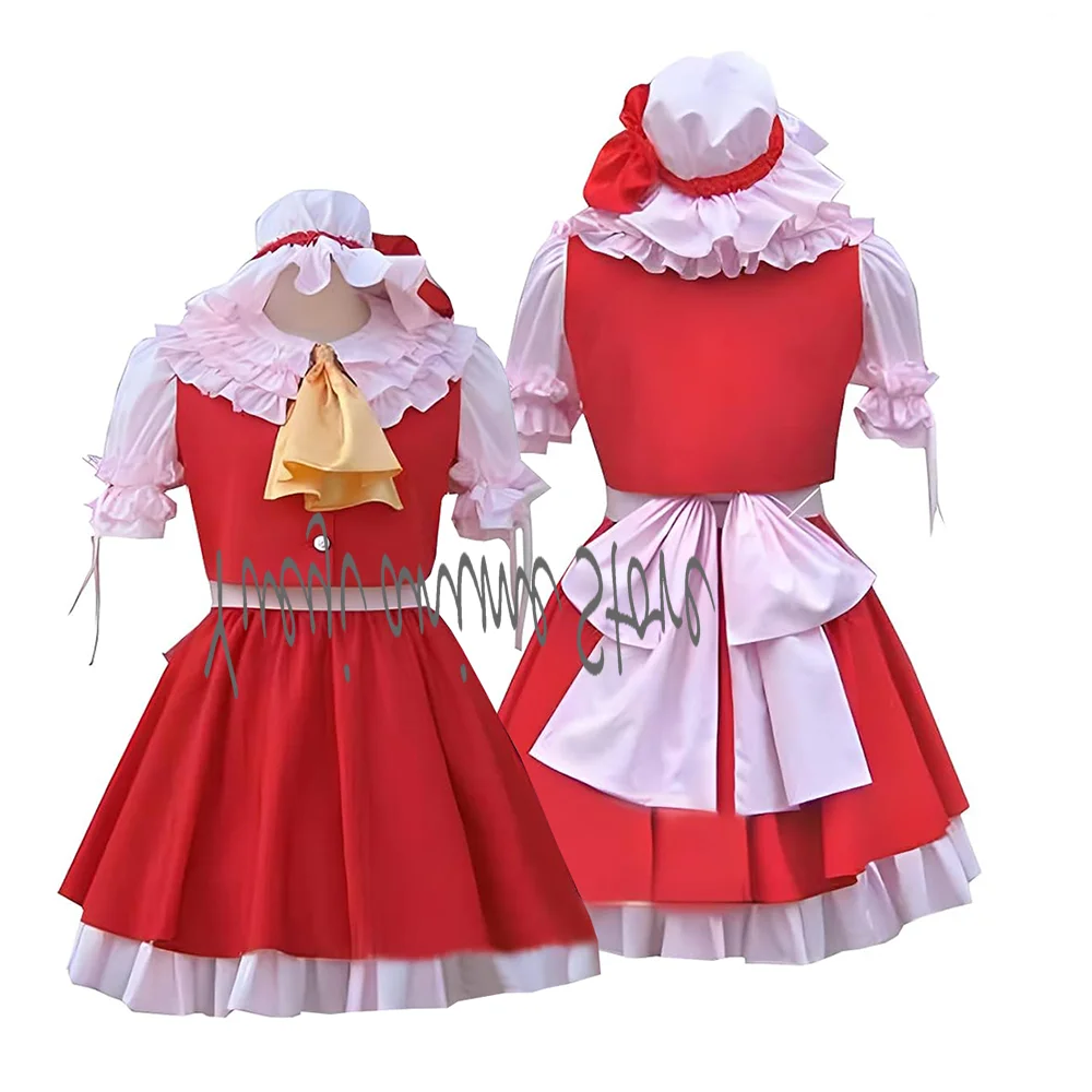 Фото Настраиваемый аниме Touhou Flandre Scarlet Косплей Костюм-Платье Лолиты на Хэллоуин и Рождество №2