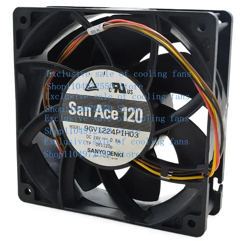 Фото N для Sanyo San Ace 120 9GV1224P1H03 DC 24 В 0,8 А 12 см 12038 4500 об/мин преобразователь частоты с высоким объемом воздуха охлаждающий вентилятор №2