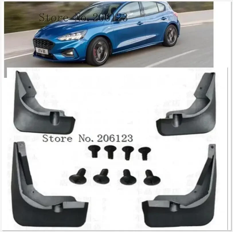 Автомобильные брызговики для Ford Focus Mk4 2018 - на брызговиках, брызговики, защита переднего и заднего крыла 2019 2020