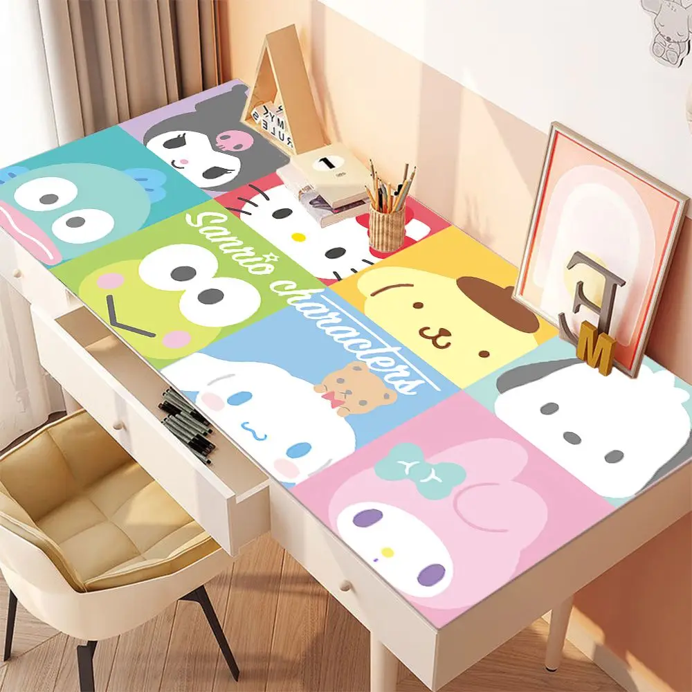 Фото Sanrio Kawaii аниме Kuromi My Melody коврик для стола девушка сердце милый мультфильм понравило маленькие двойные звезды бесстильная скатерть детский подарок №2