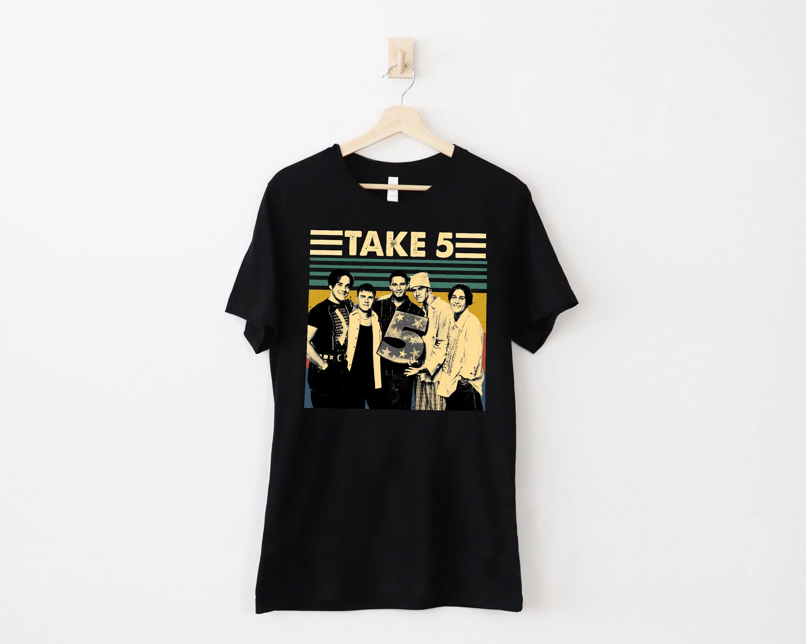 Винтажная Футболка Take 5 Band, подарок для концерта для друзей и семьи