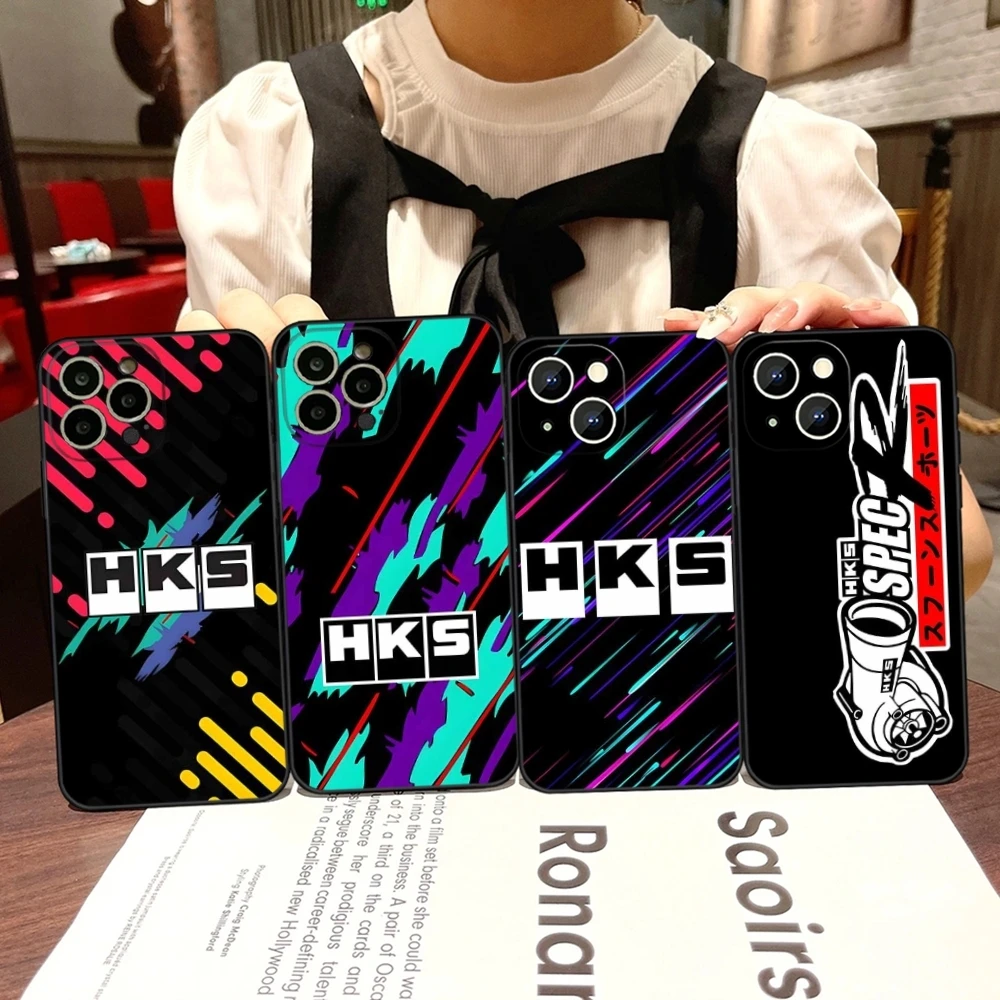 Чехол для телефона HKS JDM Sports Car для Iphone 15 Pro Max 14 Pro 16 Plus 12 13 11 Xr Xs 8 7 Plus, силиконовая задняя крышка