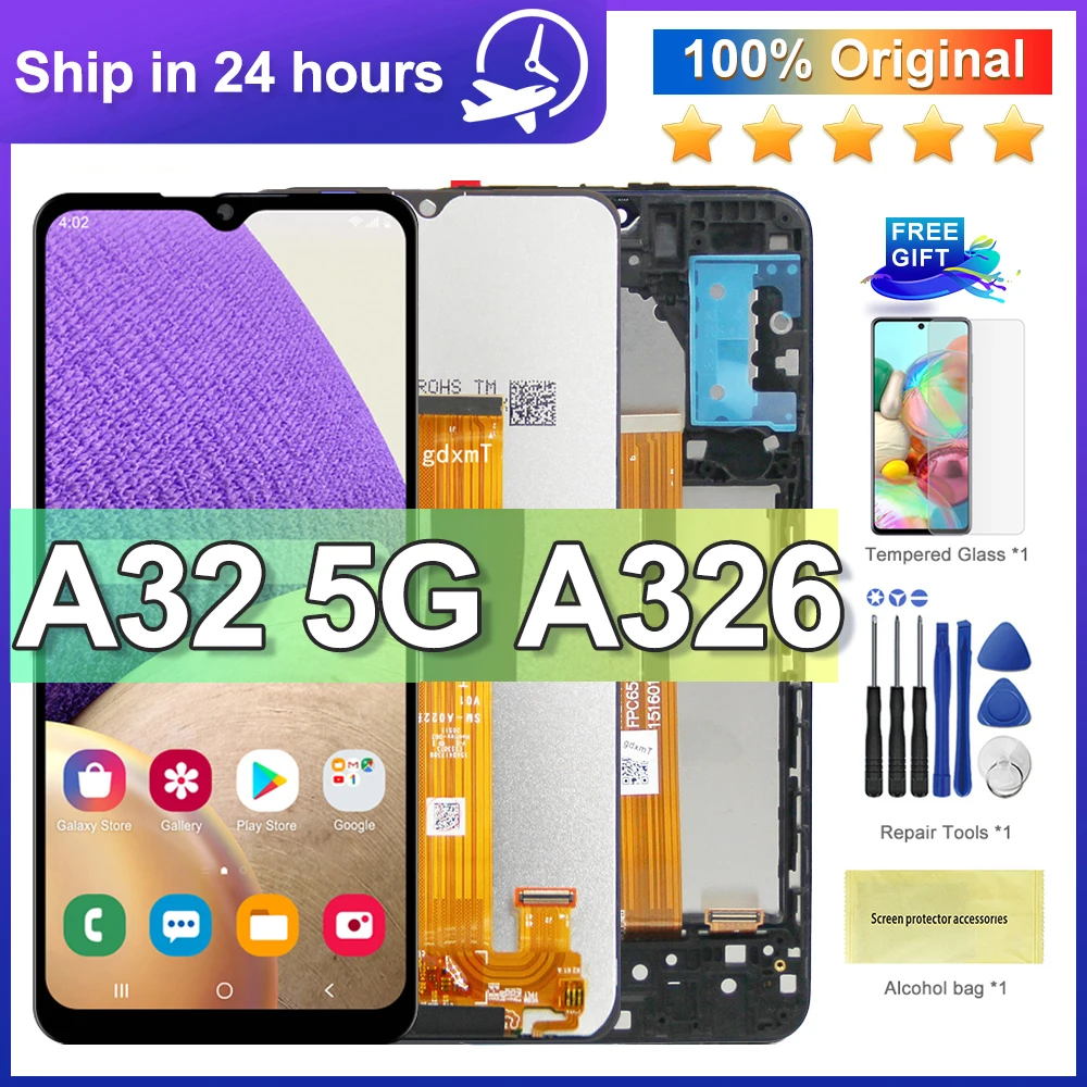 6,5 ''Оригинальный Для Samsung A32 5G A326 Дисплей lcd для Samsung A32 5G lcd сенсорный экран для Samsung Galaxy A32 SM-A326B LCD
