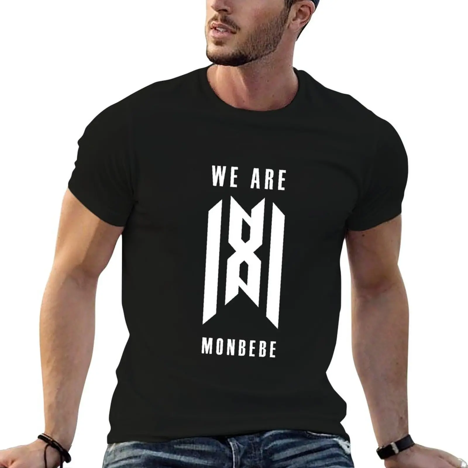 Футболка MONSTA X/WE ARE MONBEBE, хлопковые футболки, мужская футболка высокого качества, летняя футболка