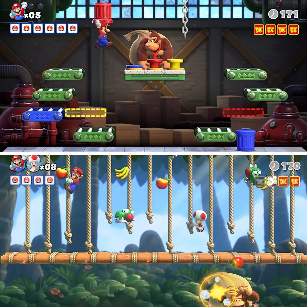 Фото Игра Nintendo Switch «Mario vs. Donkey Kong», 100% г., новая игра-головоломка с карточками, жанр, поддержка 1-2 игроков для Nintendo Switch №5