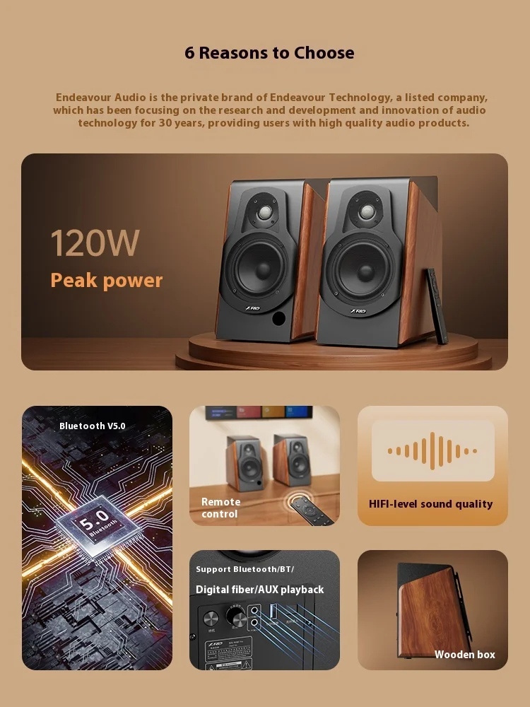 Фото Беспроводной динамик F&D R60BT Pro Bluetooth5.0, 120 Вт, активный динамик высокой мощности, Hi-Fi, домашний уличный караок, музыкальный сабвуфер по индивидуальному заказу №4